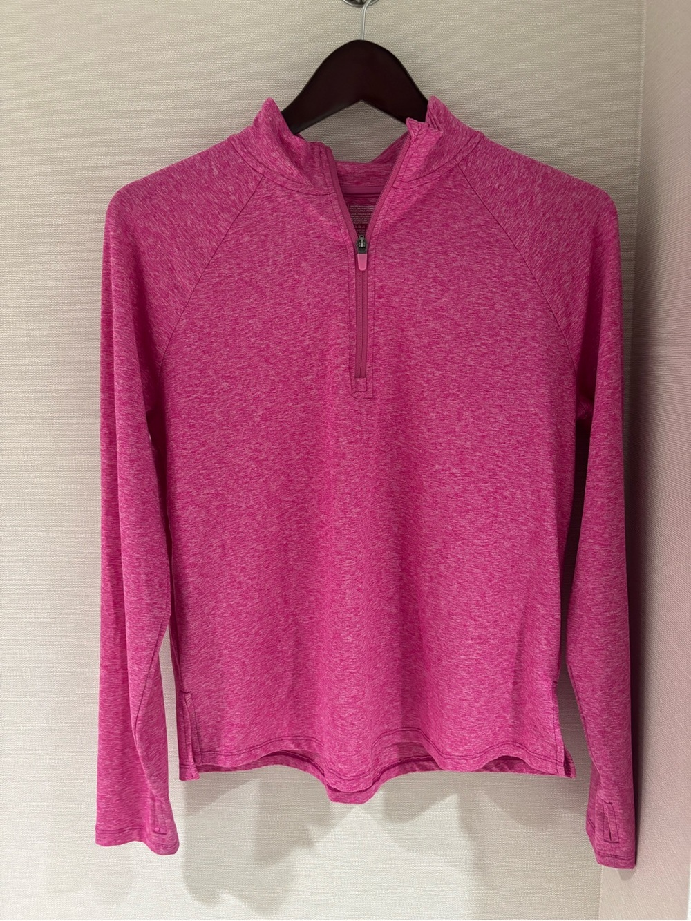 Athletic Works New Pink Quarter-Zip Cowl Sweater